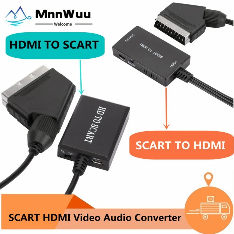 1080P HDMI-Compatible To SCART - огляд і ціна Scart To Hdmi