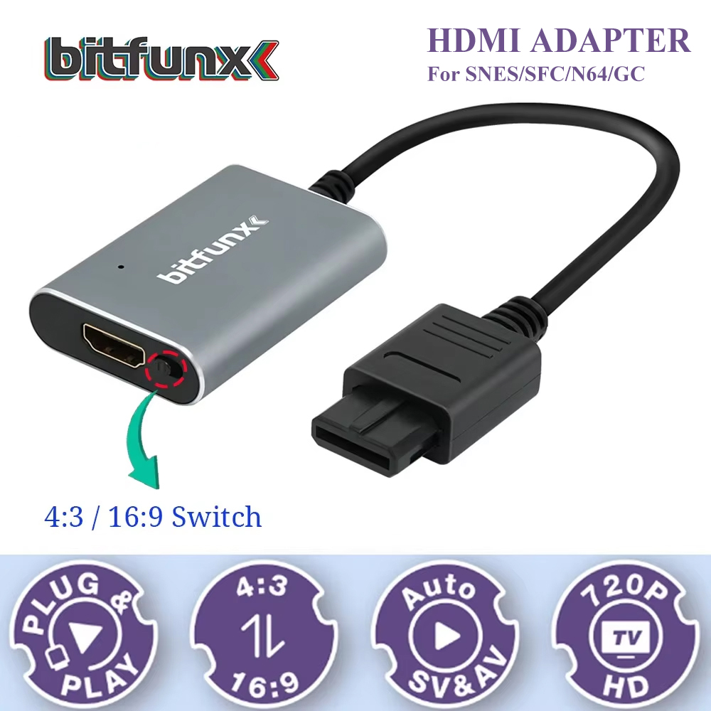 Bitfunx 720P Svideo / AV To HD - огляд і ціна Retro Gaming N64