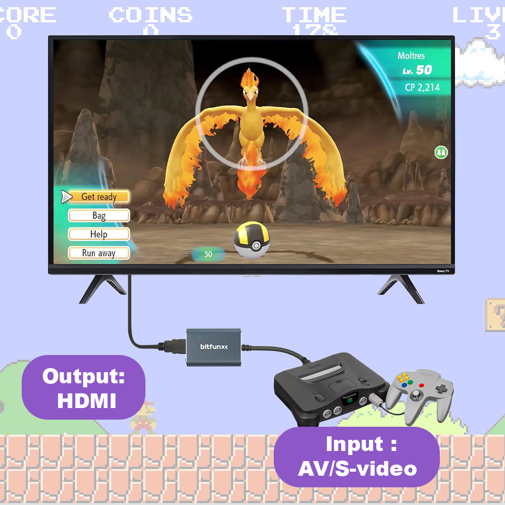 Bitfunx 720P Svideo / AV To HD - огляд і ціна Retro Gaming N64