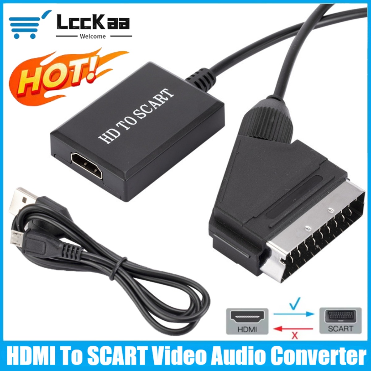 LccKaa 1080P HDMI To SCART Ada - огляд і ціна Scart To Hdmi